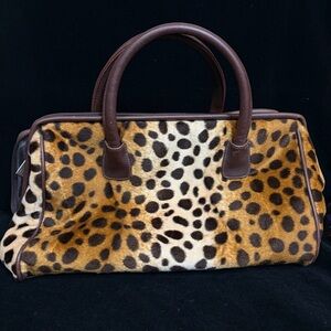 Vintage Handbag Leopard Print